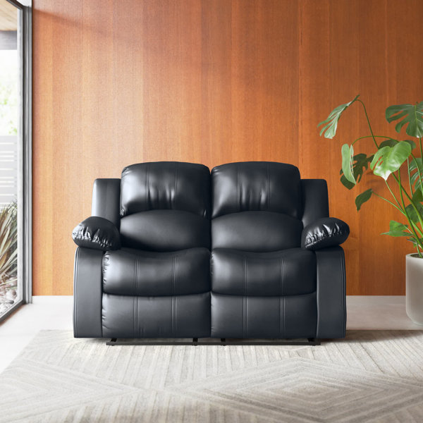 Wade Logan® Mccubbin 60'' Faux Leather Pillow Top Arm Reclining Loveseat & Reviews Wayfair